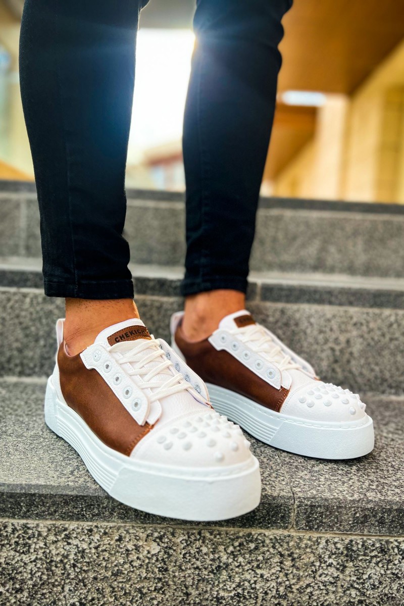 Erkek Sneaker - Taba Beyaz - 169