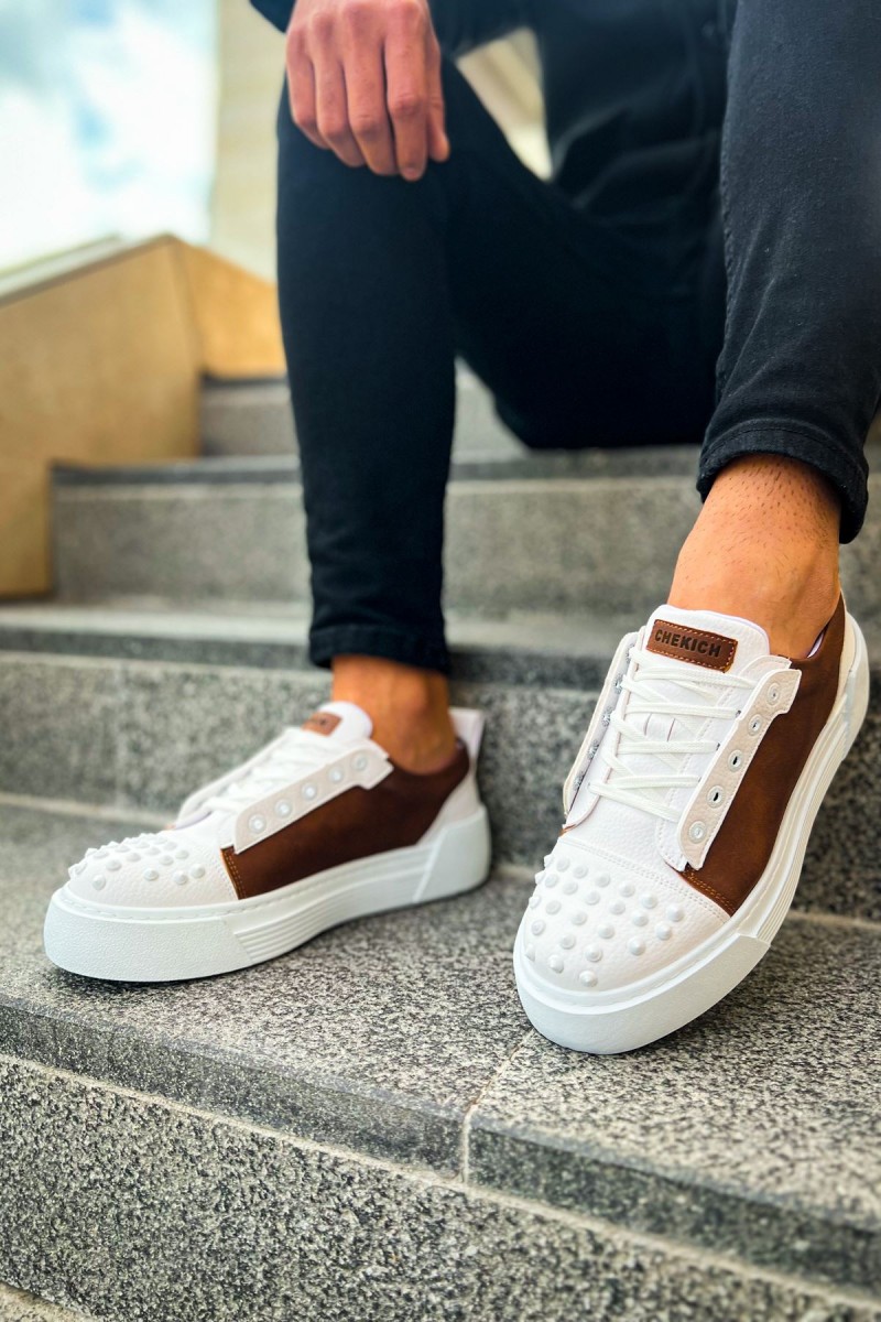 Erkek Sneaker - Taba Beyaz - 169