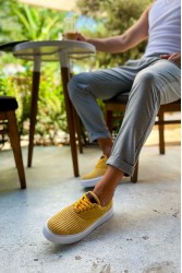 Erkek Sneaker - Sarı - 173
