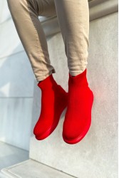 Erkek Bilekli Sneaker - Kırmızı - 207