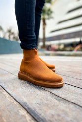 Erkek Bilekli Sneaker - Taba - 207