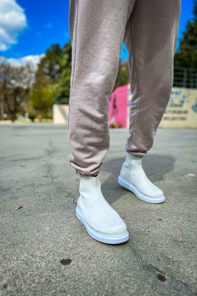 Erkek Bilekli Sneaker - Beyaz - 207