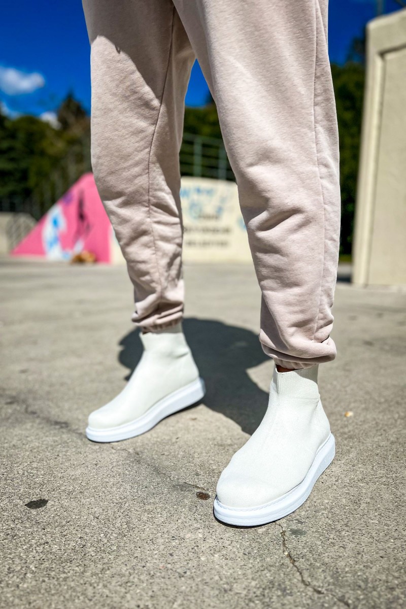 Erkek Bilekli Sneaker - Beyaz - 207