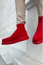 Erkek Bilekli Sneaker - Kırmızı - 207