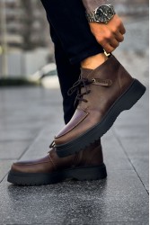 Mens High Top Shoes - Brown - 213