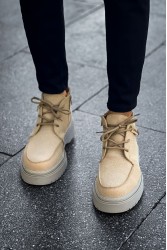 Erkek Bilekli Sneaker - Bej - 213