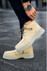 Erkek Bilekli Sneaker - Bej - 213