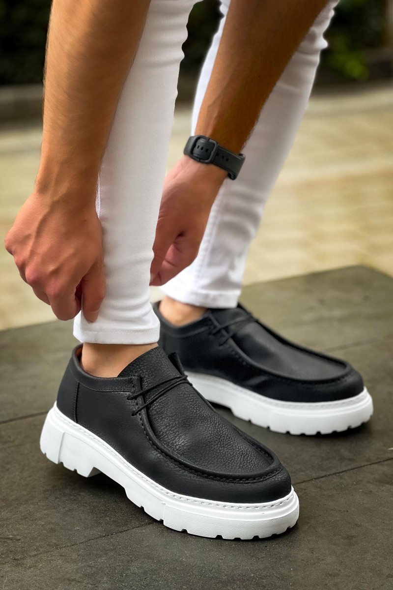 Erkek Ayakkabı - Siyah Beyaz - 2404