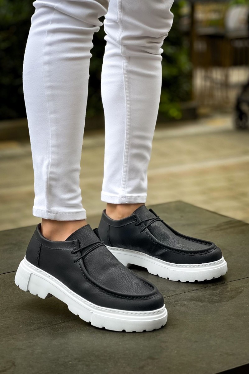 Erkek Ayakkabı - Siyah Beyaz - 2404