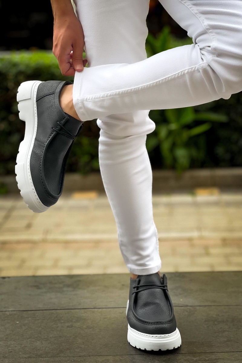 Erkek Ayakkabı - Siyah Beyaz - 2404