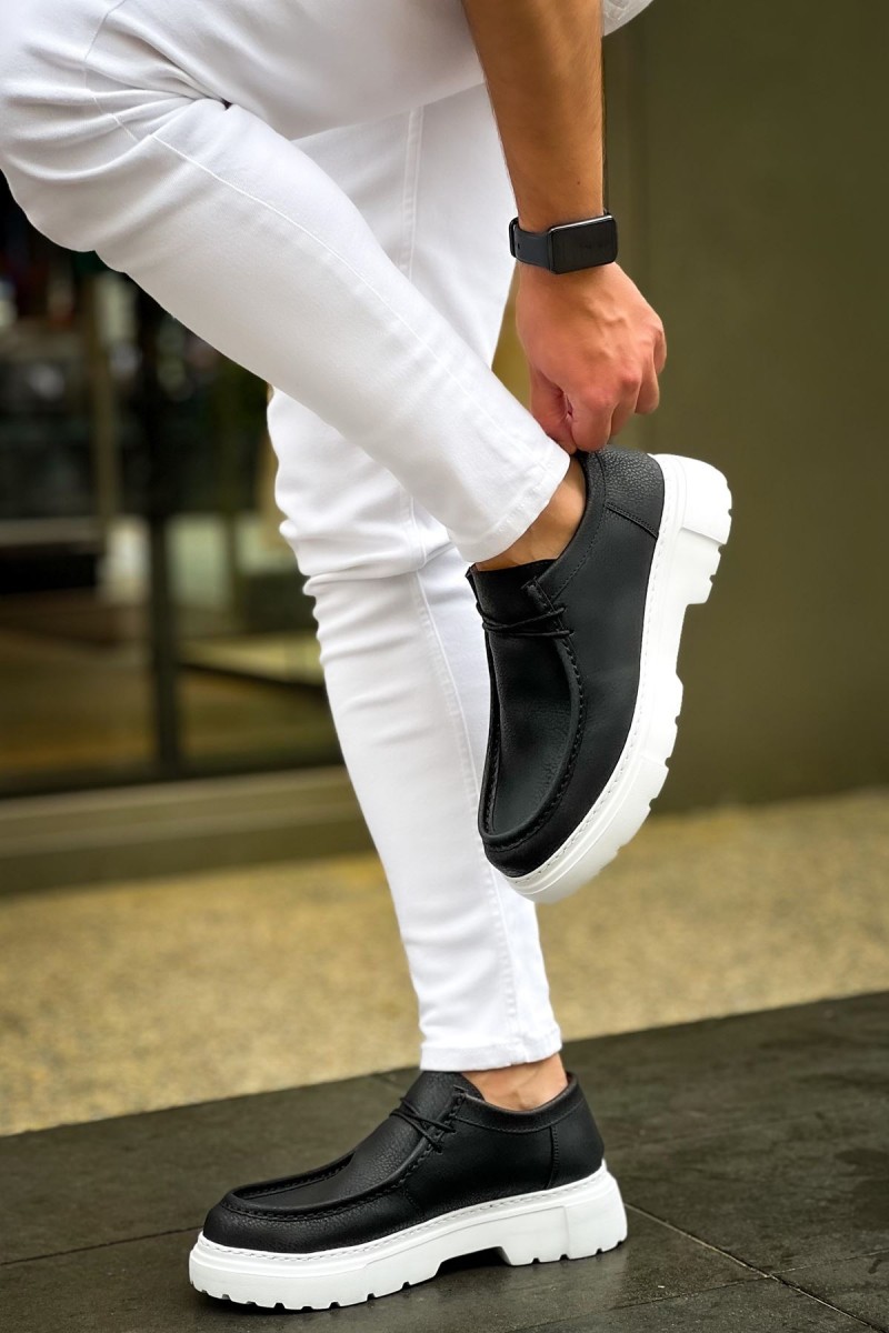 Erkek Ayakkabı - Siyah Beyaz - 2404