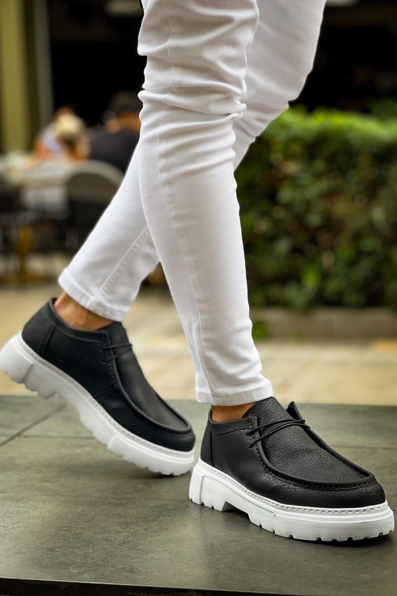 Erkek Ayakkabı - Siyah Beyaz - 2404