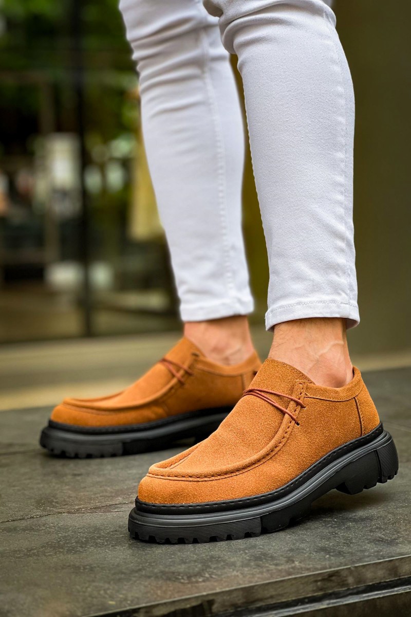 Erkek Ayakkabı - Taba Siyah Süet - 2404