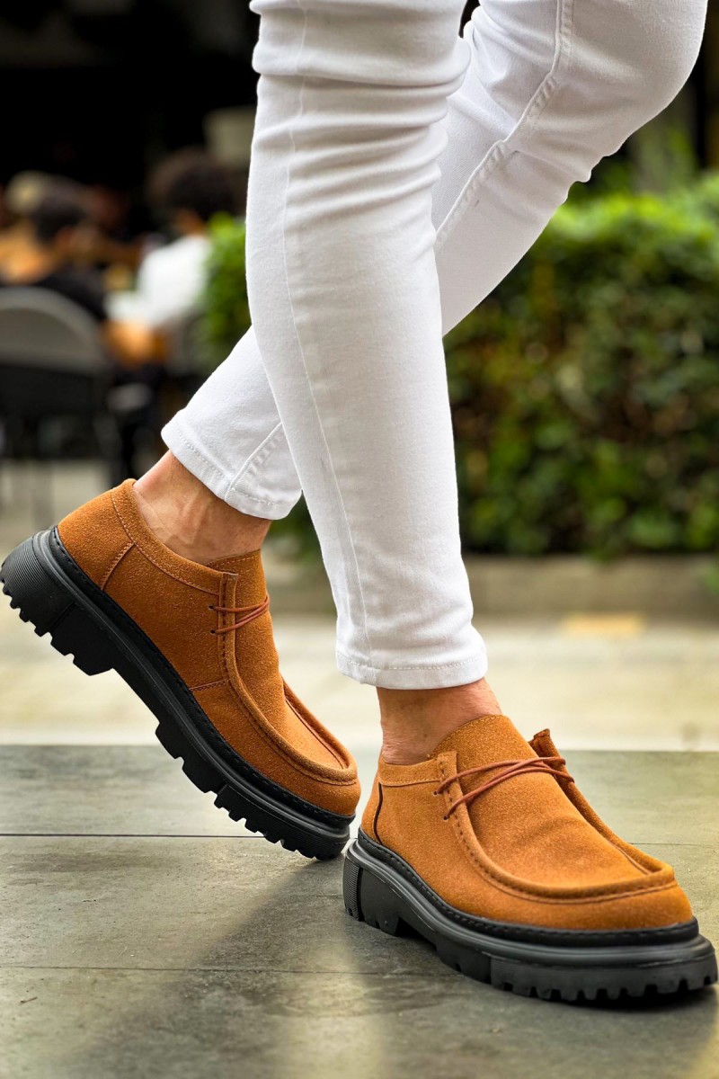 Erkek Ayakkabı - Taba Siyah Süet - 2404