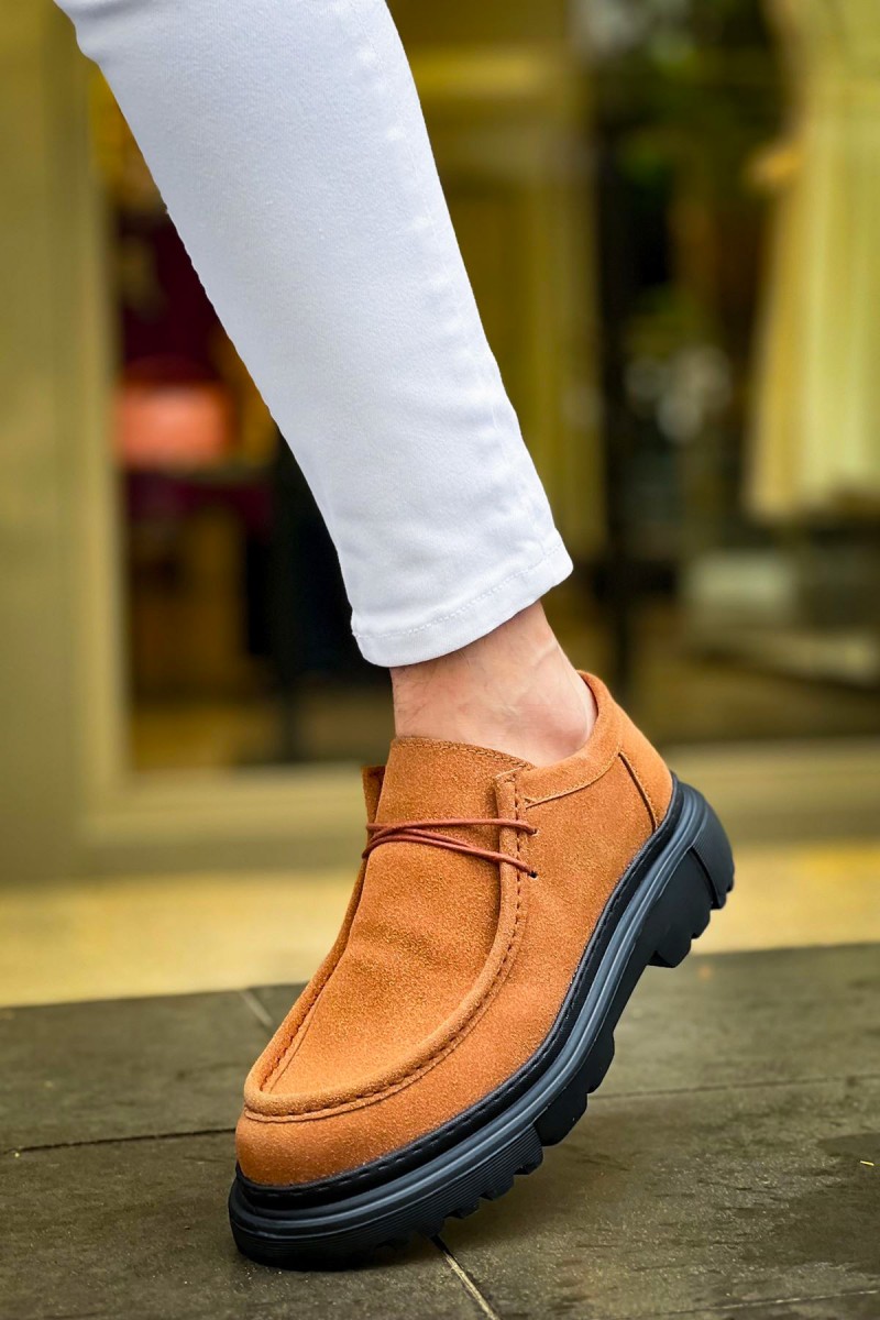 Erkek Ayakkabı - Taba Siyah Süet - 2404