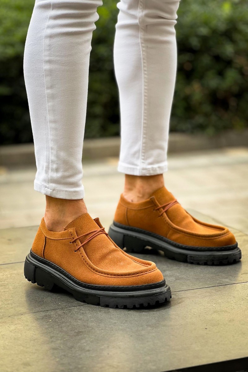 Erkek Ayakkabı - Taba Siyah Süet - 2404