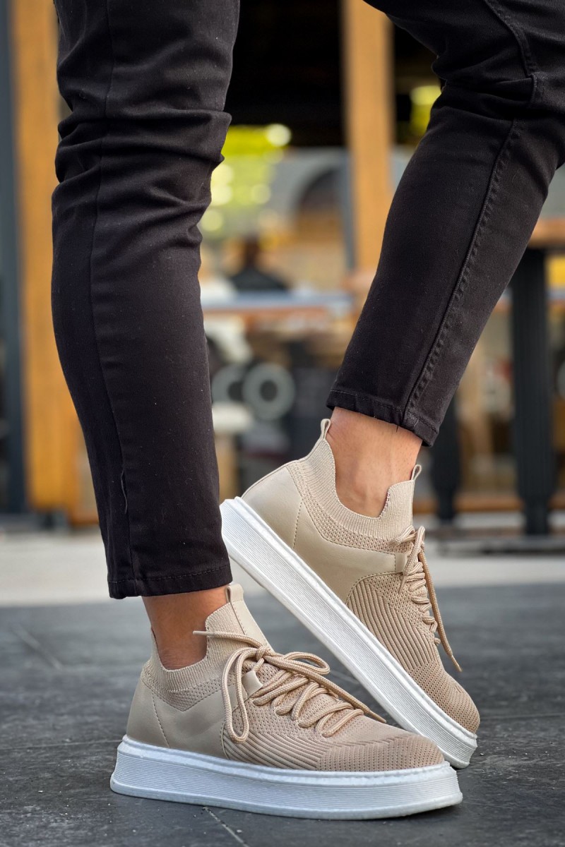 Erkek Sneaker - Bej - 2408