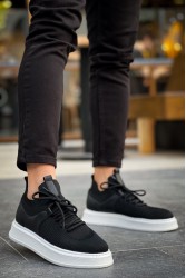 Erkek Sneaker - Siyah Beyaz - 2408