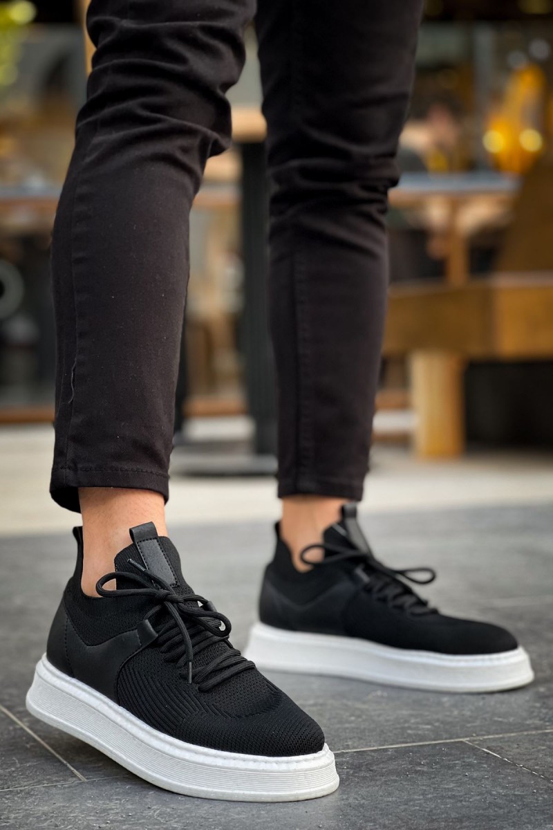 Erkek Sneaker - Siyah Beyaz - 2408