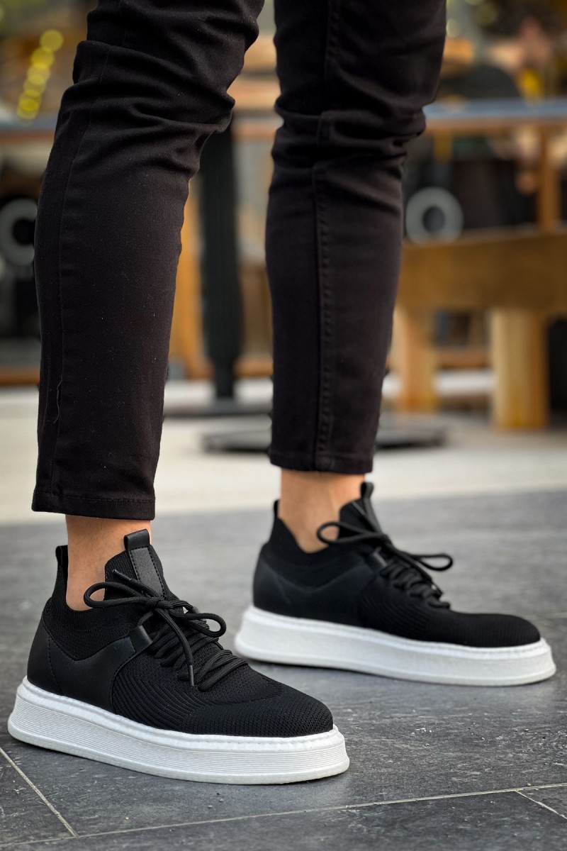 Erkek Sneaker - Siyah Beyaz - 2408