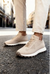 Mens Sneakers - Beige - 2409