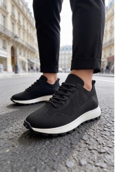 Mens Sneakers - Black White - 2409
