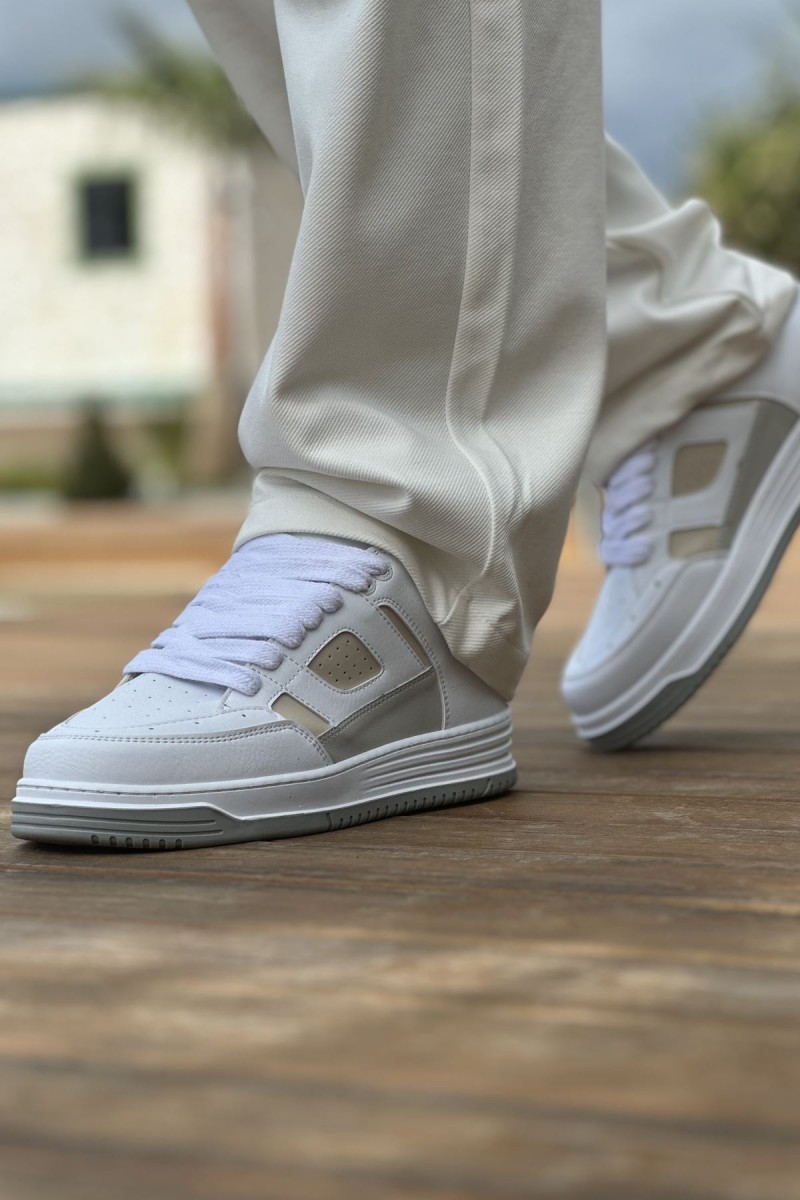 Erkek Sneaker - Beyaz Bej - 2410