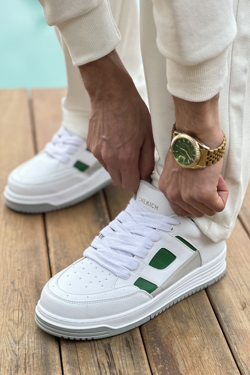 Erkek Sneaker - Beyaz Yeşil - 2410