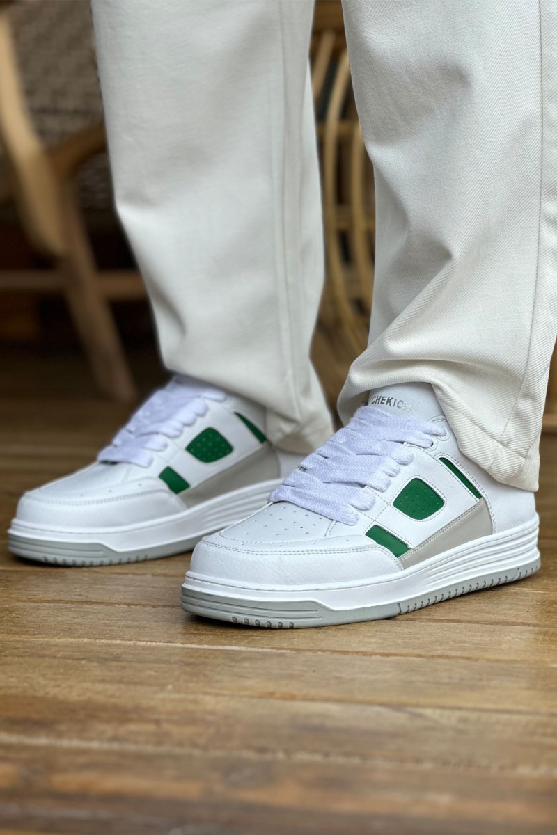Erkek Sneaker - Beyaz Yeşil - 2410