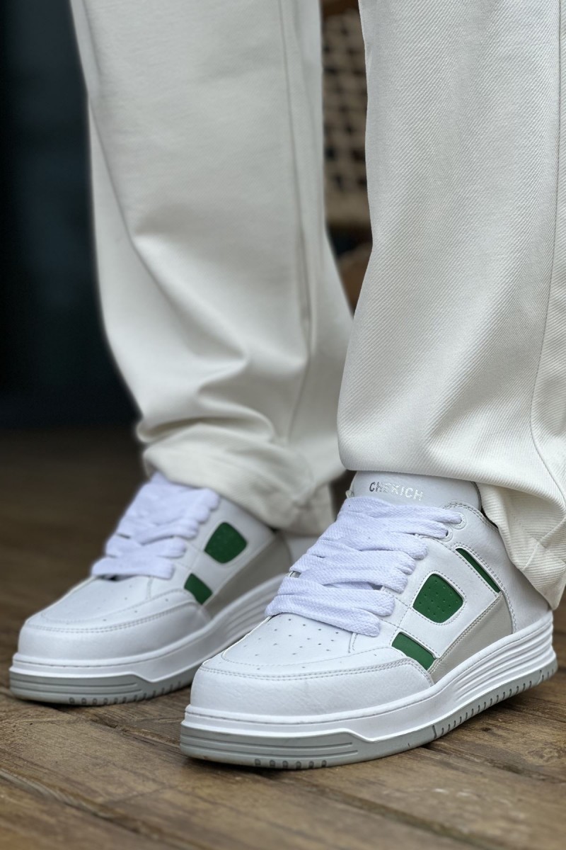Erkek Sneaker - Beyaz Yeşil - 2410