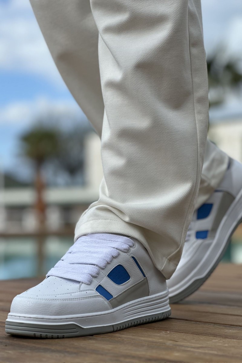 Erkek Sneaker - Beyaz Mavi - 2410