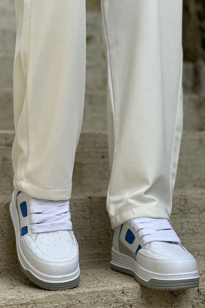 Erkek Sneaker - Beyaz Mavi - 2410