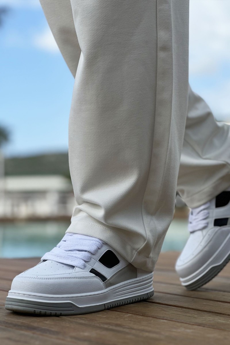 Erkek Sneaker - Beyaz Siyah - 2410