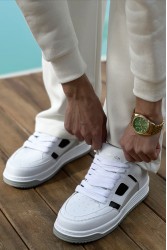 Erkek Sneaker - Beyaz Siyah - 2410