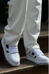 Erkek Sneaker - Beyaz Siyah - 2410