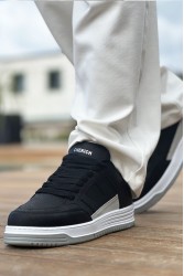Erkek Sneaker - Siyah Beyaz - 2410