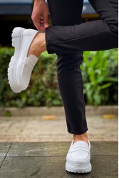 Erkek Mokasen - Beyaz - 2417