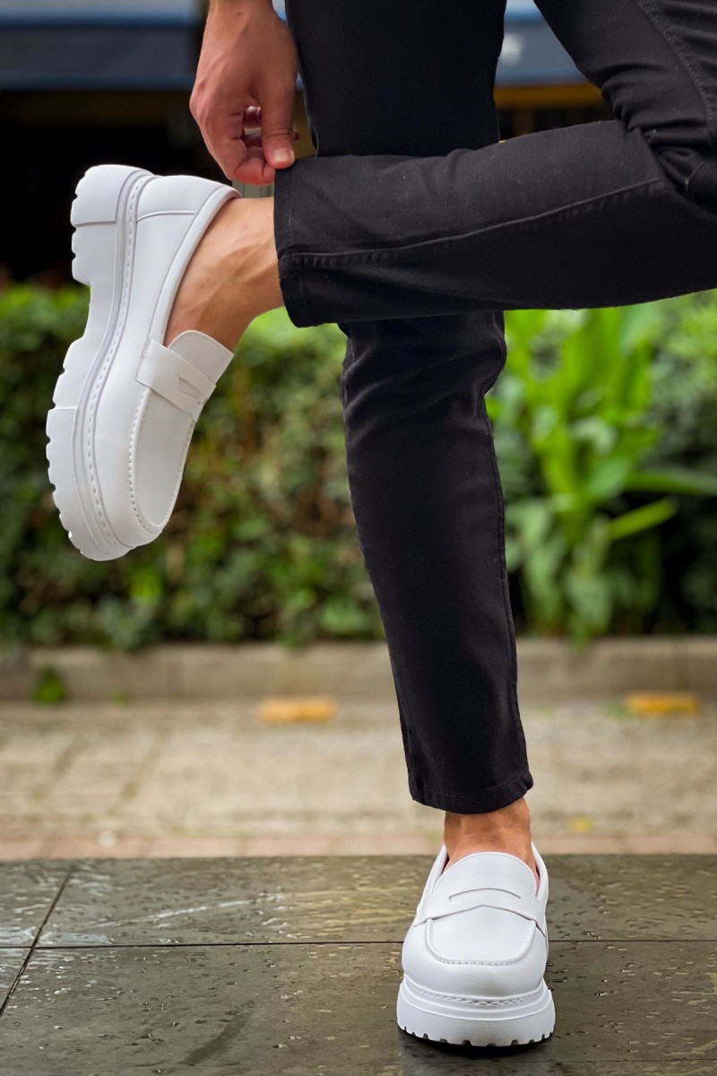 Erkek Mokasen - Beyaz - 2417