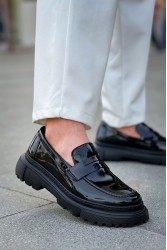 Erkek Mokasen - Siyah Rugan - 2417