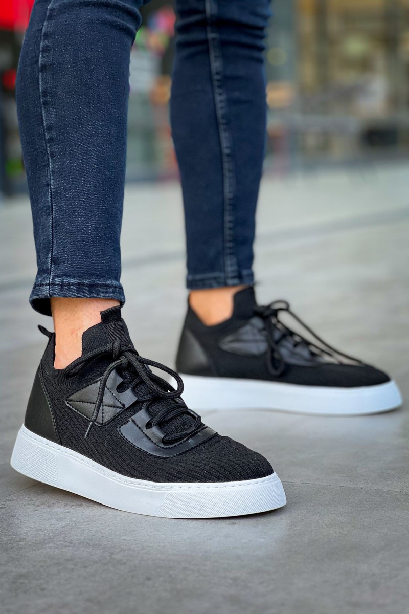 Erkek Sneaker - Siyah Beyaz - 2425