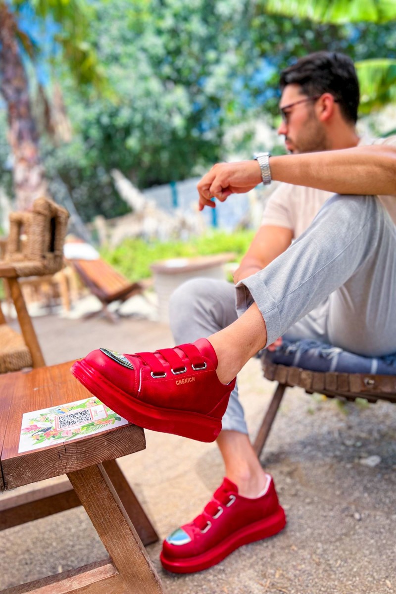 Erkek Sneaker - Kırmızı  - 251