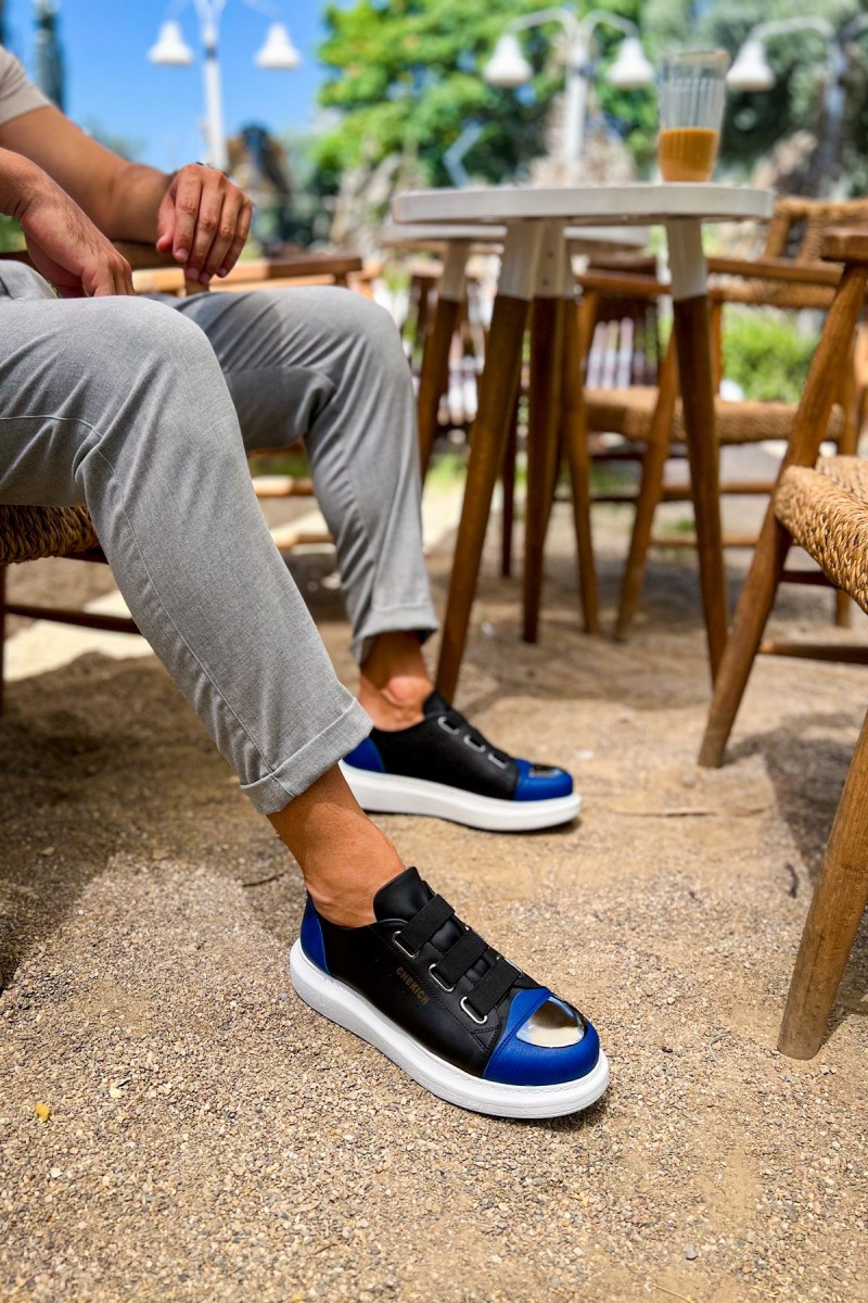 Erkek Sneaker - Siyah Saks Mavisi - 251