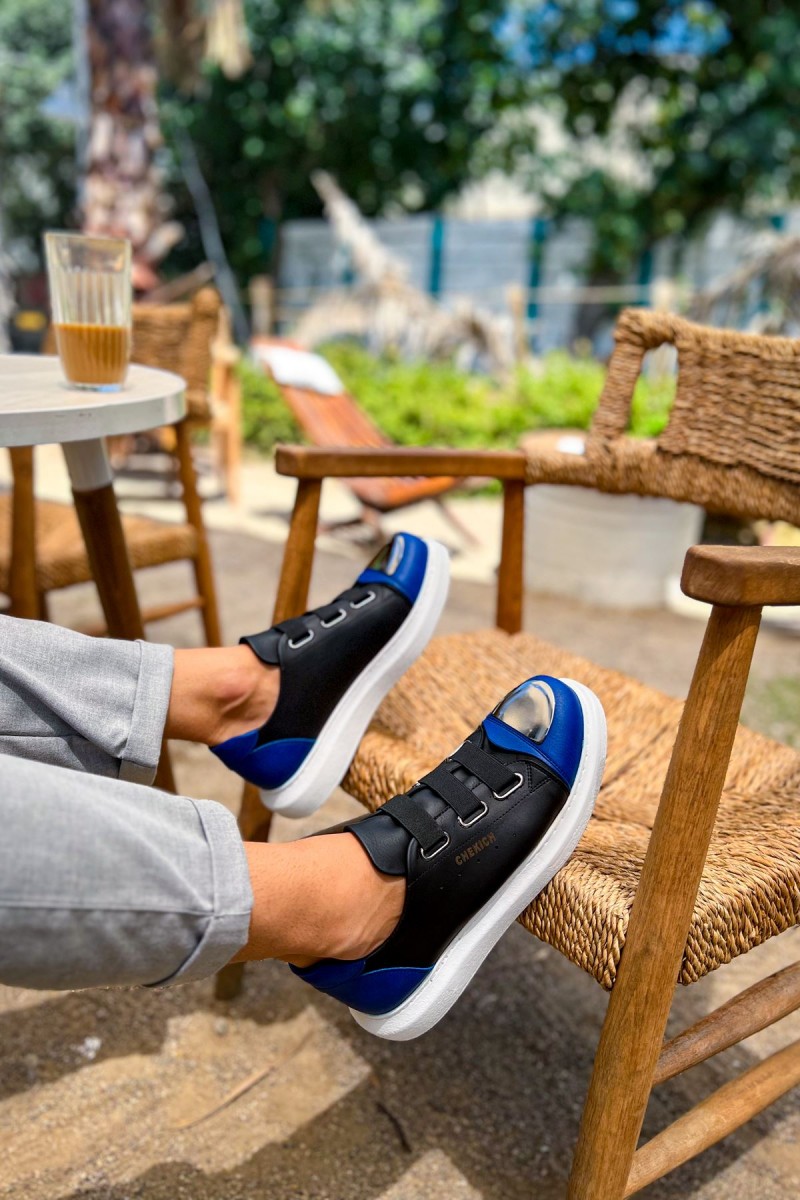 Erkek Sneaker - Siyah Saks Mavisi - 251