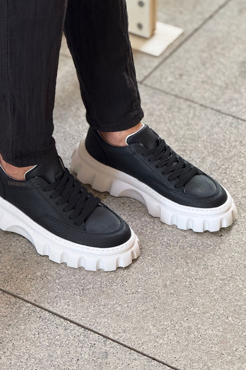 Mens Sneakers - Black White - 2515