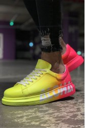 Erkek Sneaker - Sarı Pembe Aloha Boyalı - 254