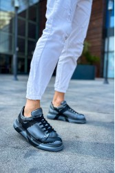 Mens Sneakers - Gray Black Painted 2 - 254