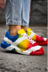 Mens Sneakers - Multicolor Painted 3 - 254
