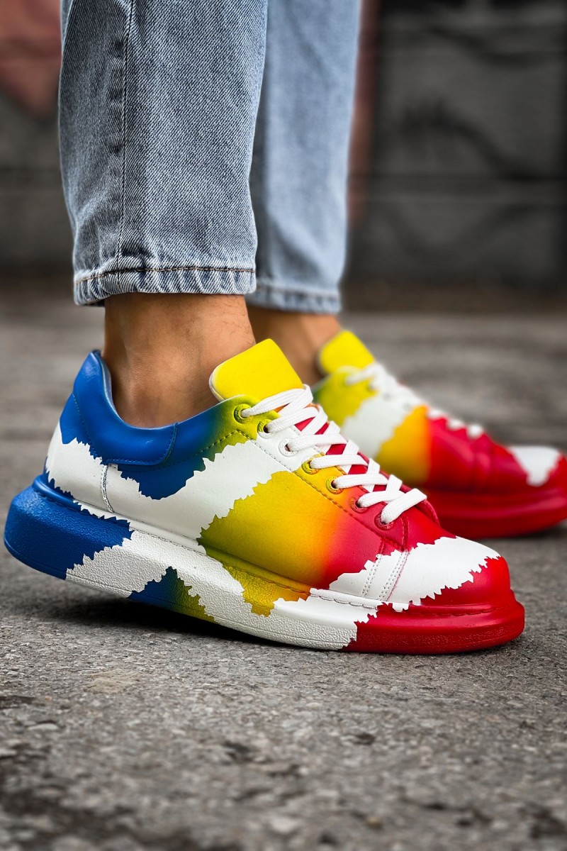 Mens Sneakers - Multicolor Painted 3 - 254