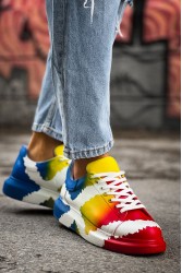 Mens Sneakers - Multicolor Painted 3 - 254