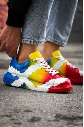 Mens Sneakers - Multicolor Painted 3 - 254